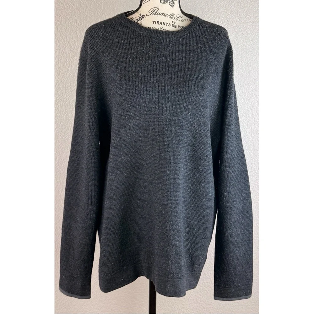 Smartwool Men's Dark Grey Crewneck Pullover 100% Merino Wool Sweater Large